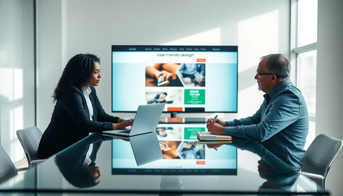diverse team collaborating on web development in a modern office.